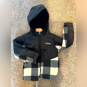 Columbia fleece jacket - buffalo plaid pattern - new without tags.
